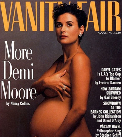Not sure if you're old enough to remember this famous bump. The famous Demi Moore Glow